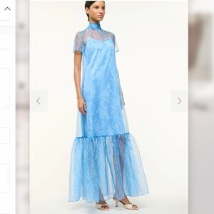 STAUD CALLUNA DRESS BLUE ROSE